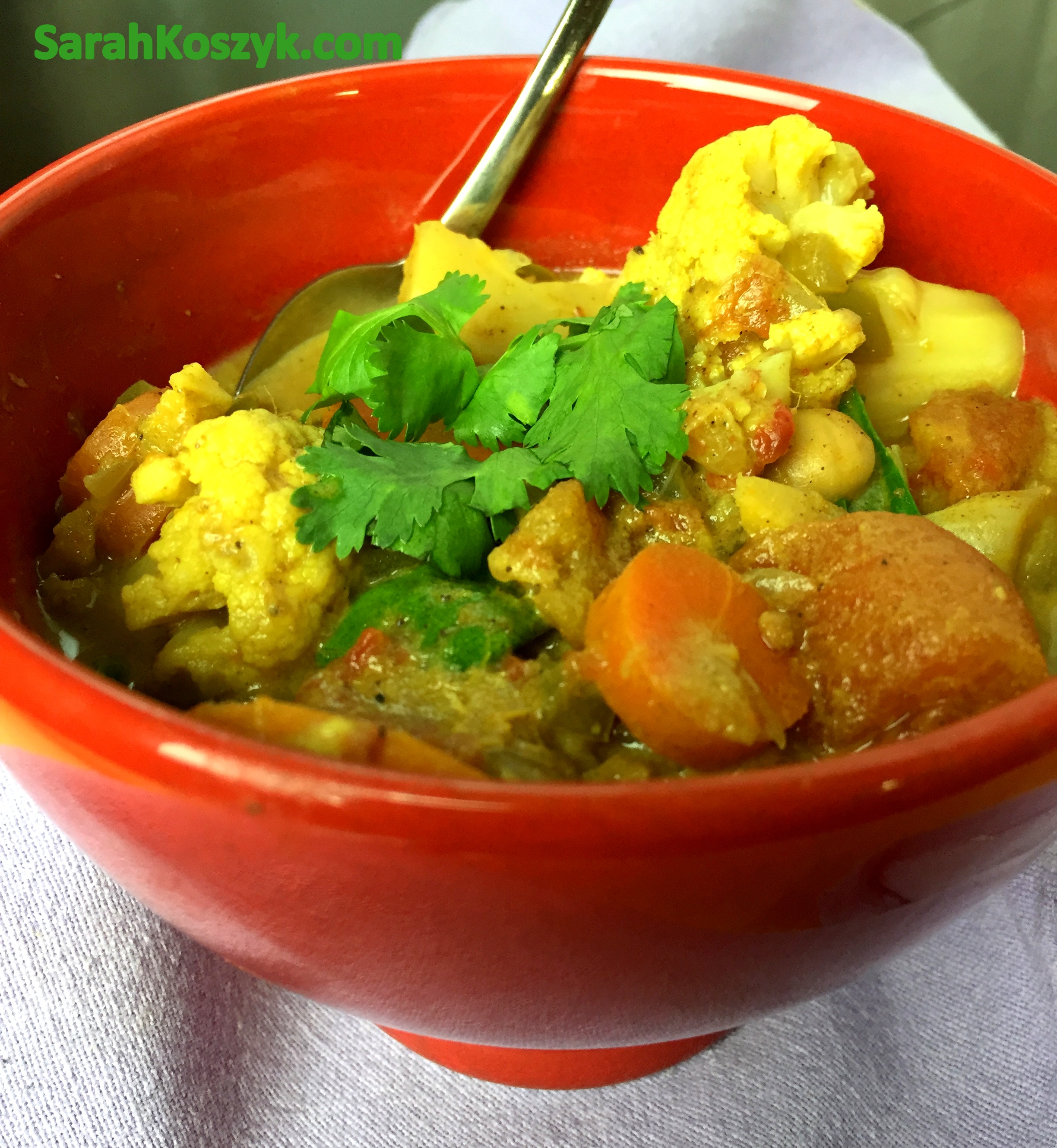Crockpot Garbanzo Bean & Vegetable Curry Stew Sarah Koszyk Family