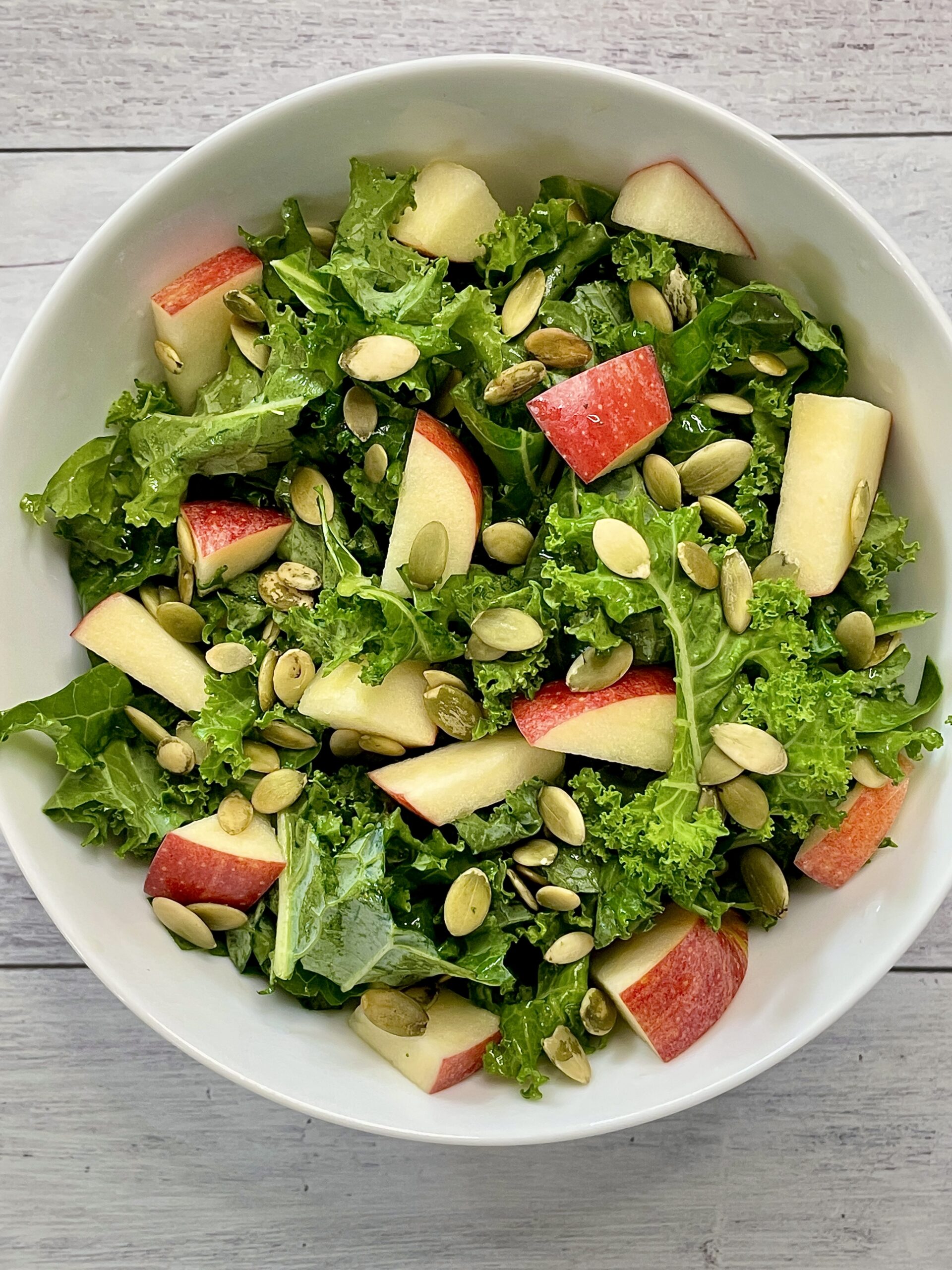 Tahini-Lemon Kale Salad with Apples
