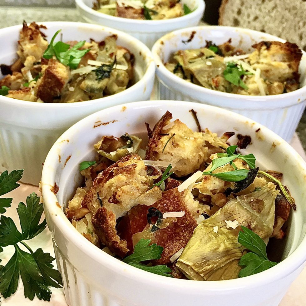 Wild Mushroom & Artichoke Stuffing • Sarah Koszyk