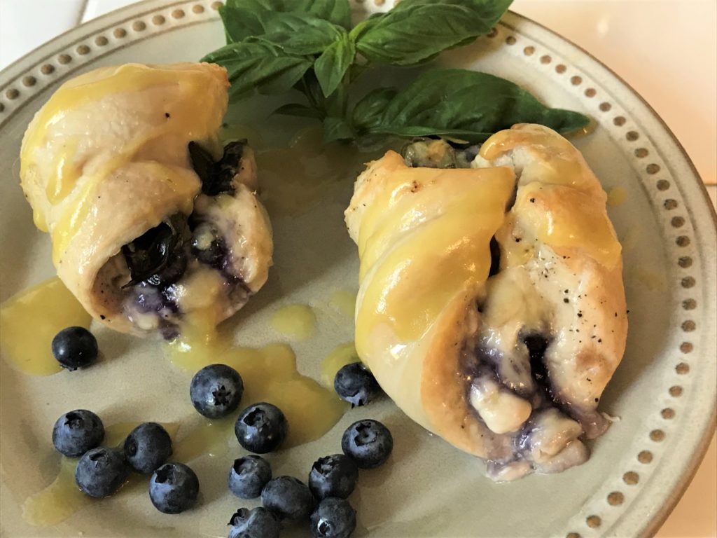 Basil, Havarti, and Blueberry Chicken RollUps • Sarah Koszyk
