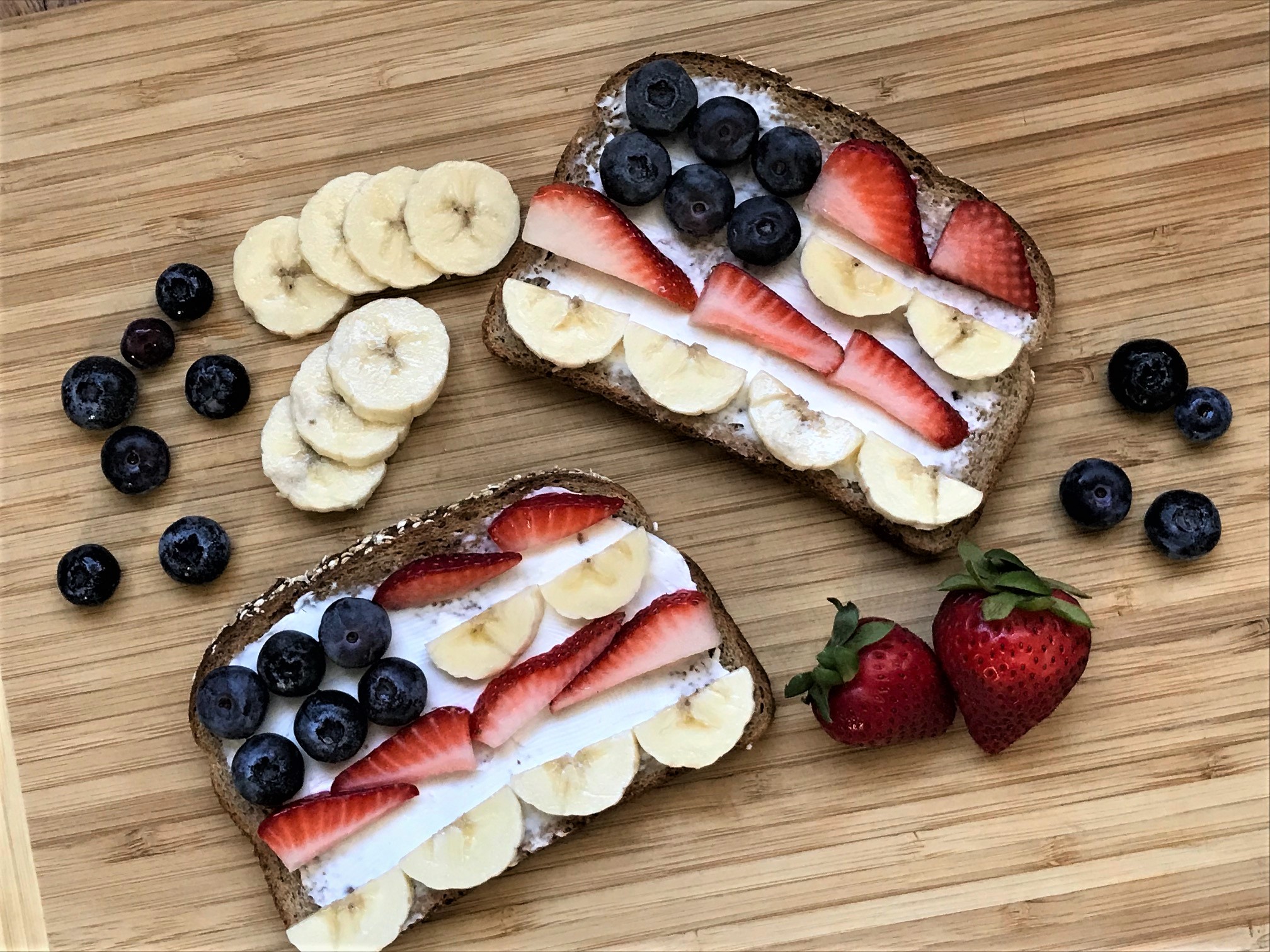 Red, White, and Blue Toast