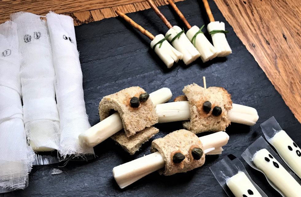 5 Fun and Easy Halloween Treats Using String Cheese • Sarah Koszyk