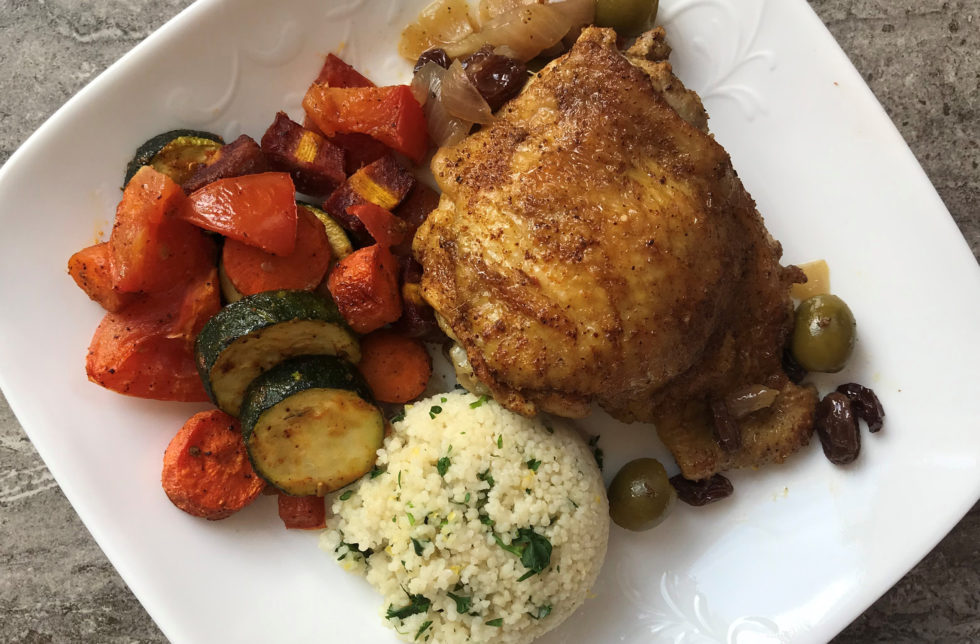 Instant Pot Moroccan Chicken with Roasted Vegetables & Couscous • Sarah ...