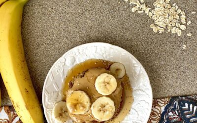 Gluten-Free Tahini Banana Oat Pancakes