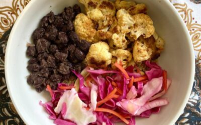 Vegan Cauliflower Black Bean and Quinoa Grain Bowl
