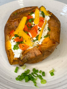 The Classic Loaded Baked Sweet Potato