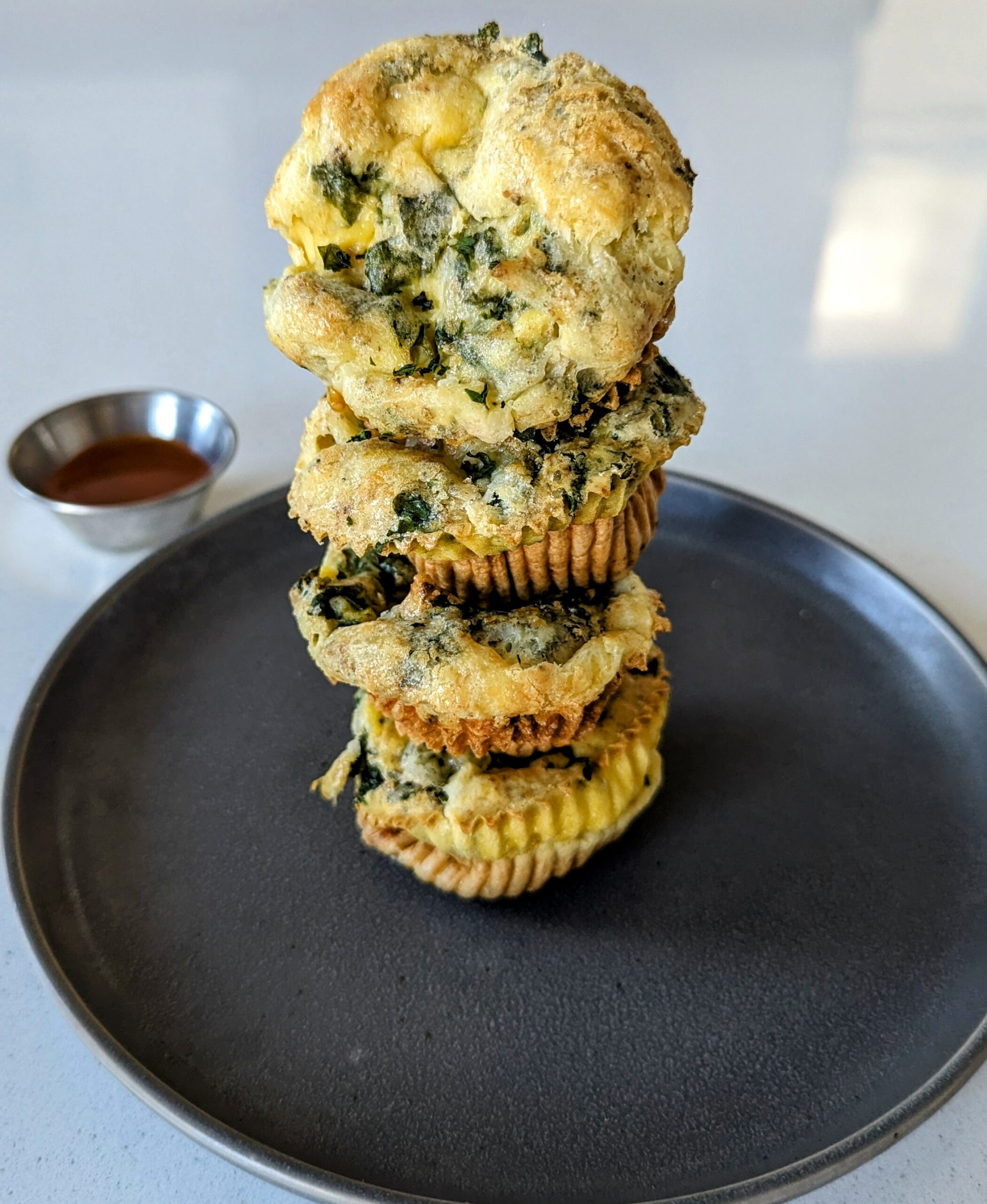 Breakfast Egg Muffins with Kale & Cheese